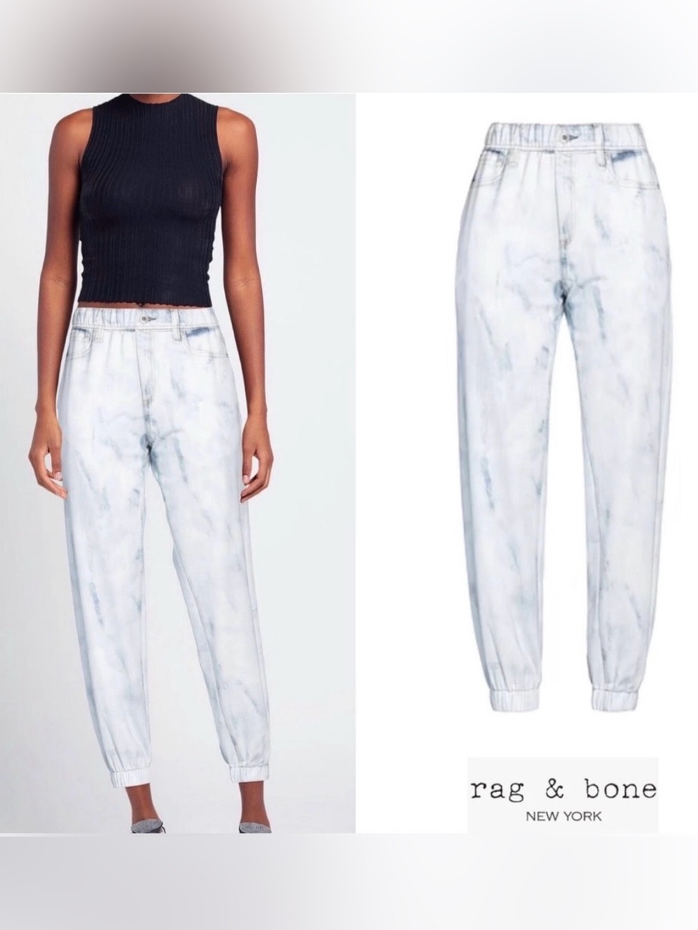 Rag and Bone Miramar faux denim sweat  Pants